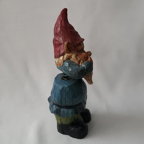 Bobblehead gnome vintage hands at mouth metal heavy 9"h - Picture 9 of 13